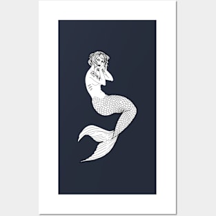 Traditional mermaid Posters and Art